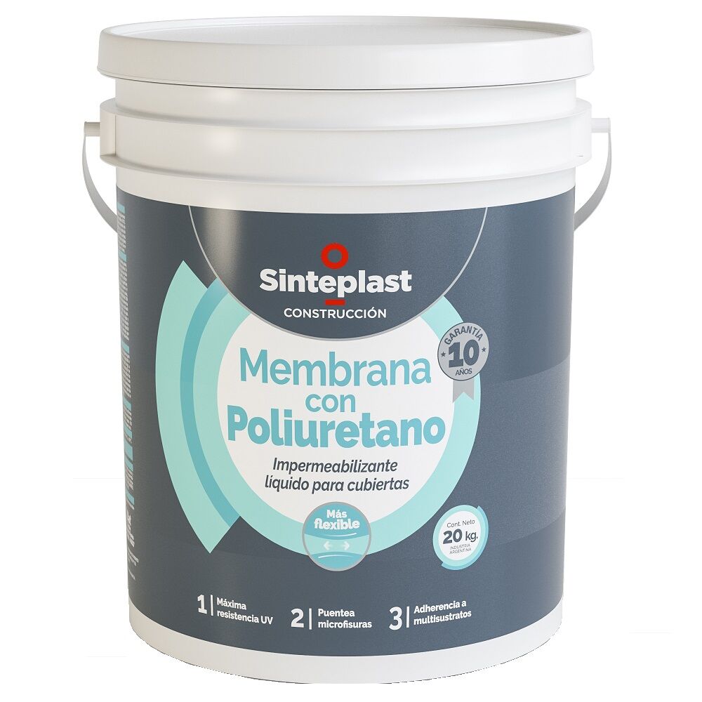 Membrana con Poliuretano Rojo Teja 20KG Sinteplast
